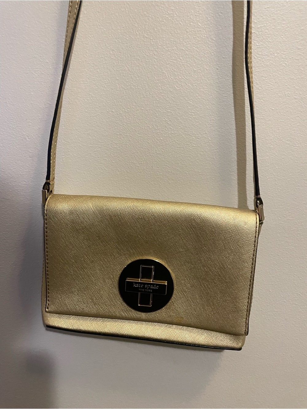 kate spade Gold Metallic Crossbody Bag